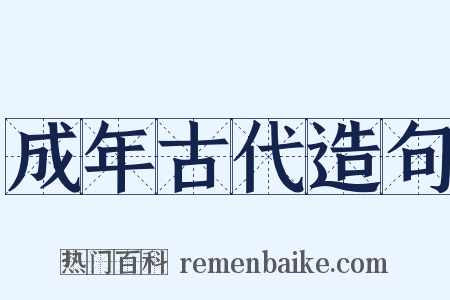 成年古代造句是什么意思的图片